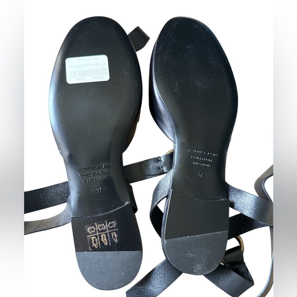 Jenni Kayne Black Strap Ballet Slipper size 37 - Picture 5 of 6